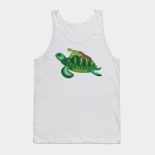 A big turtle with babies on his back Tank Top